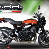 Escape compatível com Kawasaki Z 900 RS 2021-2024, Furore Evo4 Nero, Escape legal, homologado, silenciador com db killer removível e tubo de ligação específico 