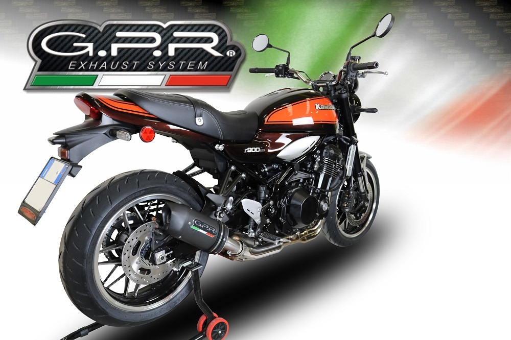 Escape compatível com Kawasaki Z 900 RS 2021-2024, Furore Evo4 Nero, Escape legal, homologado, silenciador com db killer removível e tubo de ligação específico 