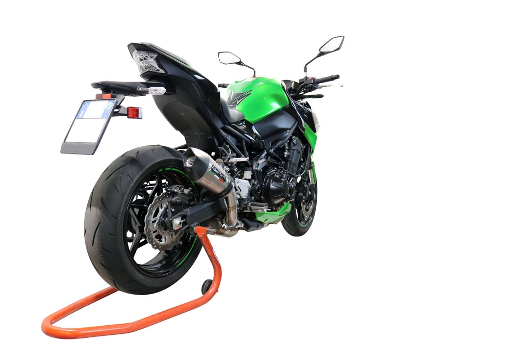 GPR escape compatível com  Kawasaki Z 900 E 2017-2020, New Grand Prix Evo Titanium, Escape legal, homologado, silenciador com db killer removível e tubo de ligação específico 