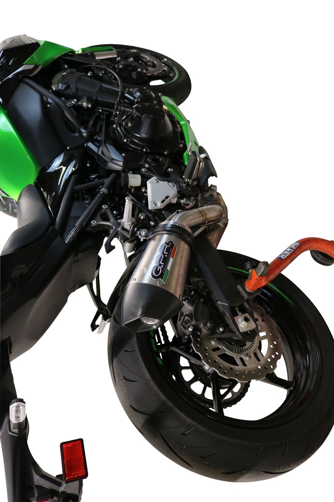 GPR escape compatível com  Kawasaki Z 900 E 2017-2020, New Grand Prix Evo Titanium, Escape legal, homologado, silenciador com db killer removível e tubo de ligação específico 