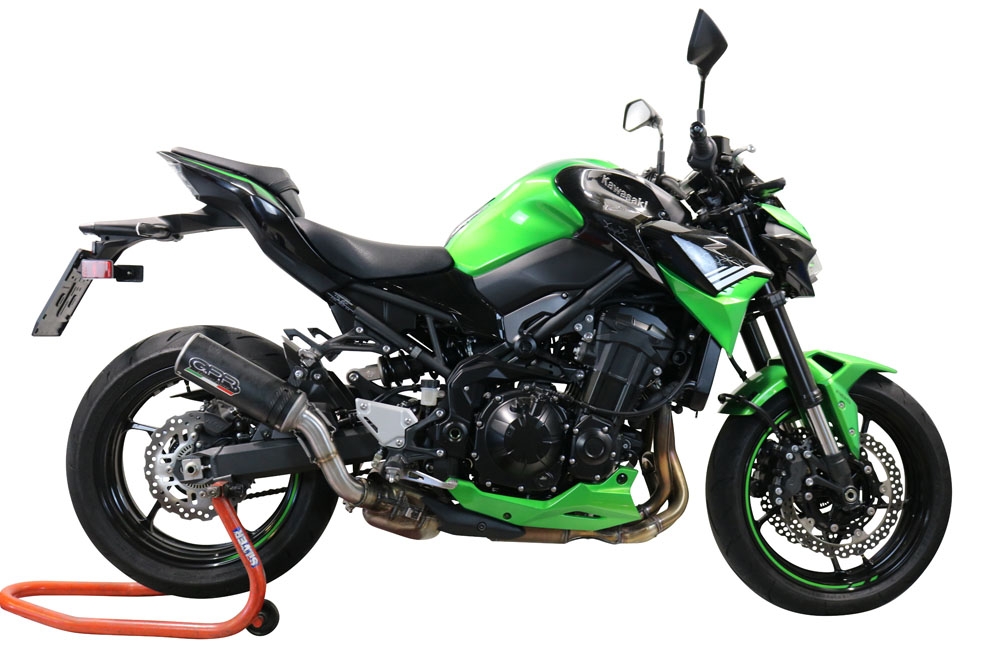 Escape compatível com Kawasaki Z 900 2020-2020, M3 Black Titanium, Escape legal, homologado, silenciador com db killer removível e tubo de ligação específico 