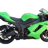Escape compatível com Kawasaki Zx-6R 2005-2006, Tiburon Titanium, Escape legal, homologado, silenciador com db killer removível e tubo de ligação específico 
