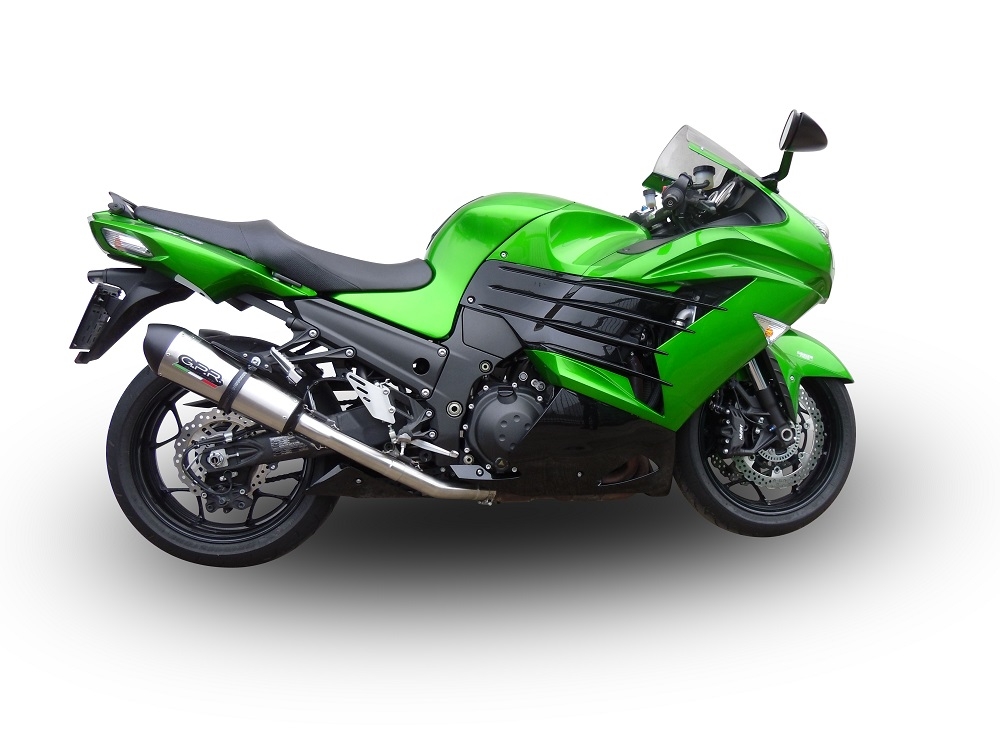 Escape compatível com Kawasaki Zzr 1400 2017-2022, Gpe Ann. titanium, Escapamento racing, duplo silencioso, com tubos de conexão, artigo sem homologação 