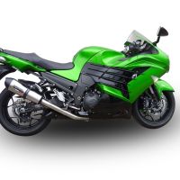 Escape compatível com Kawasaki Zzr 1400 2017-2022, Gpe Ann. titanium, Escapamento racing, duplo silencioso, com tubos de conexão, artigo sem homologação 