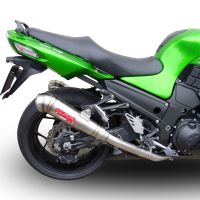 Escape compatível com Kawasaki Zzr 1400 2017-2022, Powercone Evo, Par de silenciosos de escape homologadas, com db killer removível e tubos de ligação específicos 