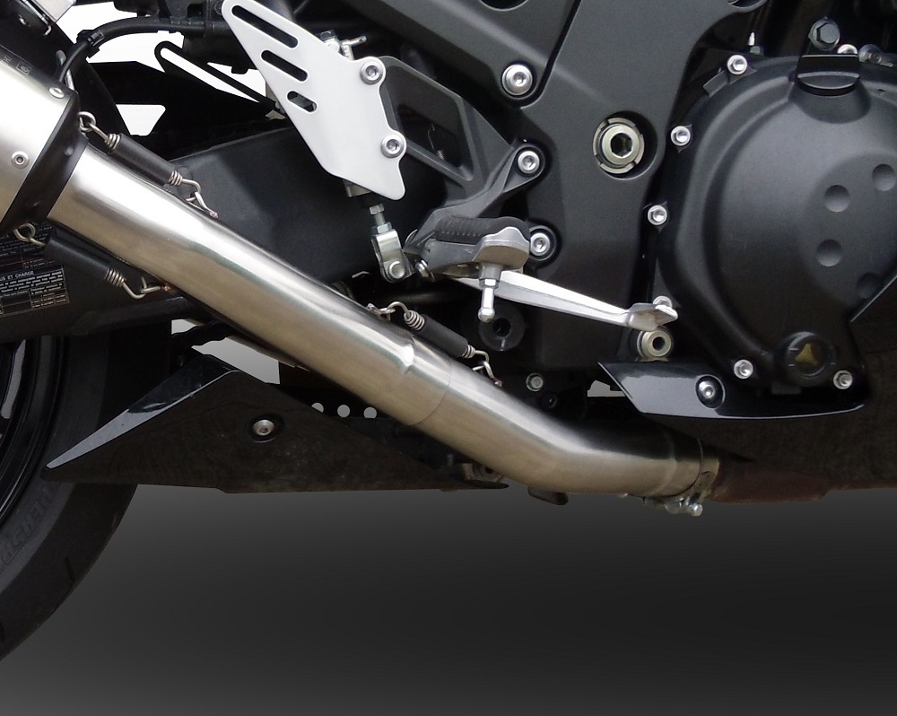 Escape compatível com Kawasaki Zzr 1400 2012-2016, Furore Nero, Par de silenciosos de escape homologadas, com db killer removível e tubos de ligação específicos 