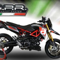 Escape compatível com Aprilia Shiver 900 2017-2020, Furore Evo4 Nero, Par de silenciosos de escape homologadas, com db killer removível e tubos de ligação específicos 