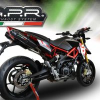 Escape compatível com Aprilia Shiver 900 2017-2020, Furore Evo4 Nero, Par de silenciosos de escape homologadas, com db killer removível e tubos de ligação específicos 