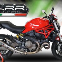 Escape compatível com Ducati Monster 1200 S -R 2017-2021, M3 Titanium Natural, Escape legal, homologado, silenciador com catalisador, db killer removível e tubo de ligação específico 