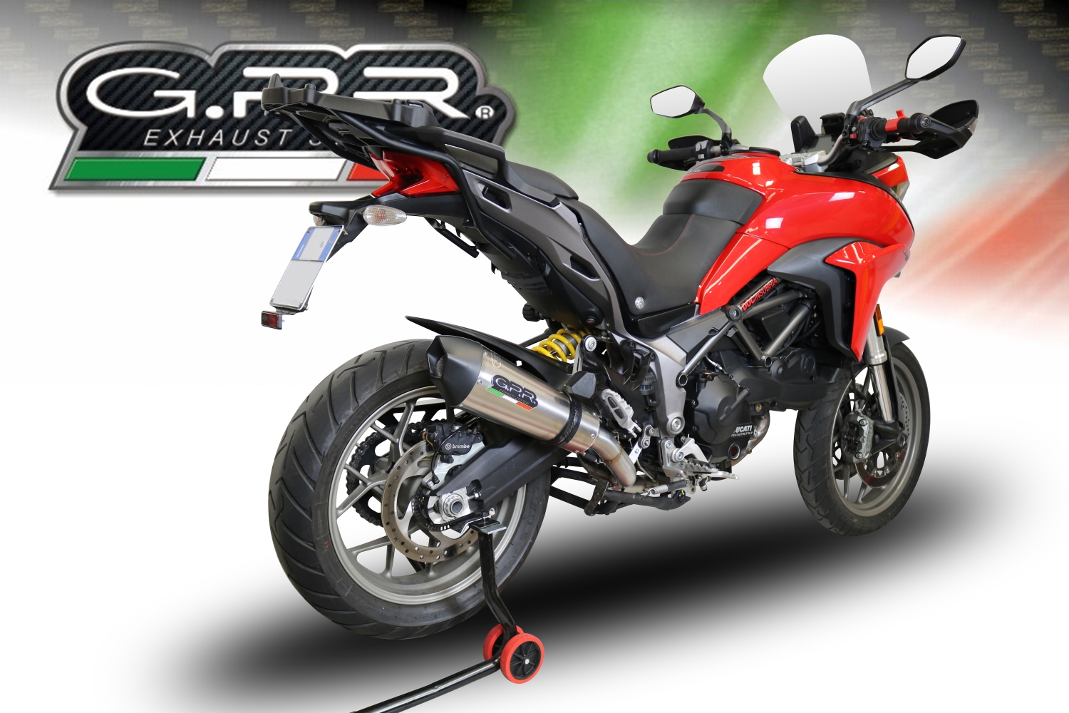 GPR escape compatível com  Ducati Multistrada 950 2017-2020, New Grand Prix Evo Titanium, Escape homologado semi-completo com db killer removível e com catalisador 