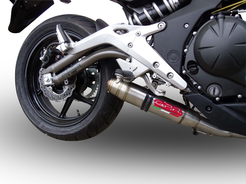 Escape compatível com Kawasaki Er 6 N - F 2012-2016, Deeptone Inox, Sistema homologado com catalisador linha completa, silencioso mais coletor 