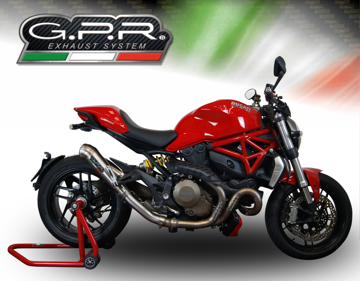 Escape compatível com Ducati Monster 1200 S -R 2014-2016, Powercone Evo, Escape legal, homologado, silenciador com catalisador, db killer removível e tubo de ligação específico 