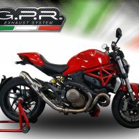 Escape compatível com Ducati Monster 1200 S -R 2014-2016, Powercone Evo, Escape legal, homologado, silenciador com catalisador, db killer removível e tubo de ligação específico 