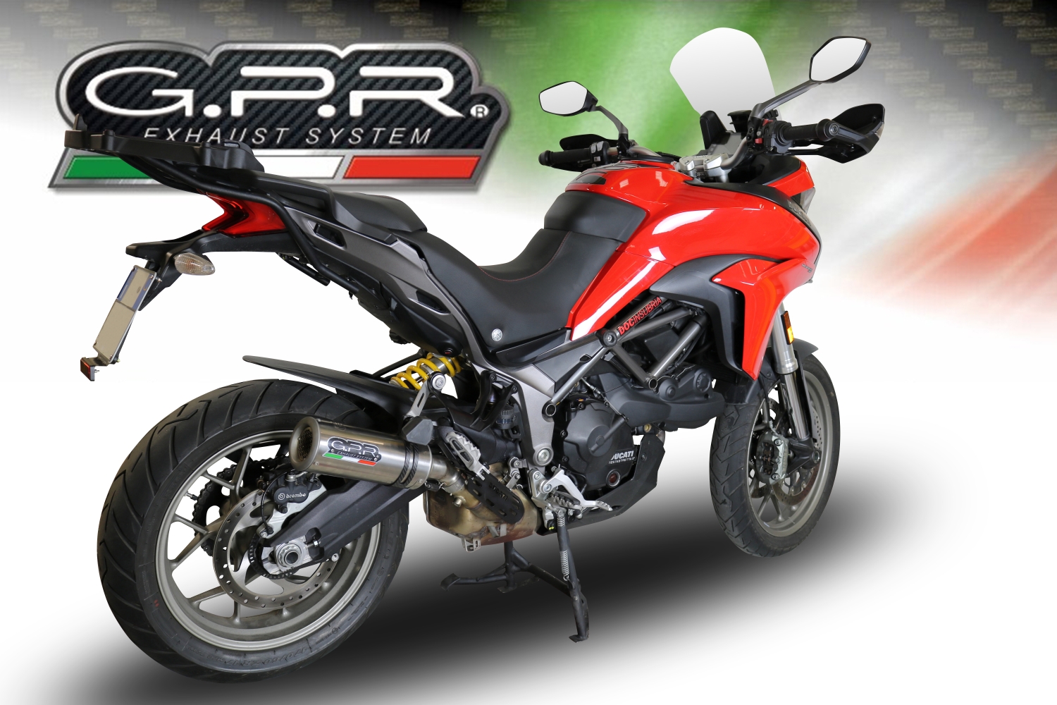 Escape compatível com Ducati Multistrada 950 2021-2024, M3 Titanium Natural, Escape legal, homologado, silenciador com db killer removível e tubo de ligação específico 