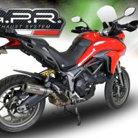 Escape compatível com Ducati Multistrada 950 2021-2024, M3 Titanium Natural, Escape legal, homologado, silenciador com db killer removível e tubo de ligação específico 