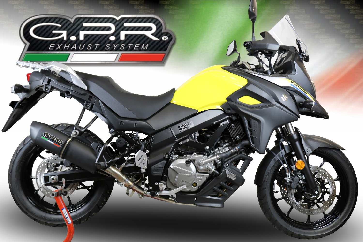 Escape compatível com Suzuki V-Strom 650 2021-2025, Furore Evo4 Nero, Escape homologado semi-completo com db killer removível e com catalisador 