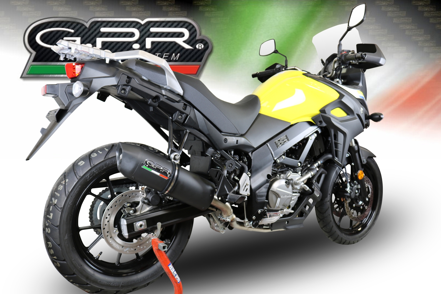 Escape compatível com Suzuki V-Strom 650 2021-2025, Furore Evo4 Nero, Escape homologado semi-completo com db killer removível e com catalisador 