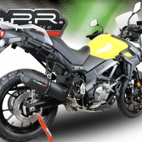Escape compatível com Suzuki V-Strom 650 2021-2025, Furore Evo4 Nero, Escape homologado semi-completo com db killer removível e com catalisador 