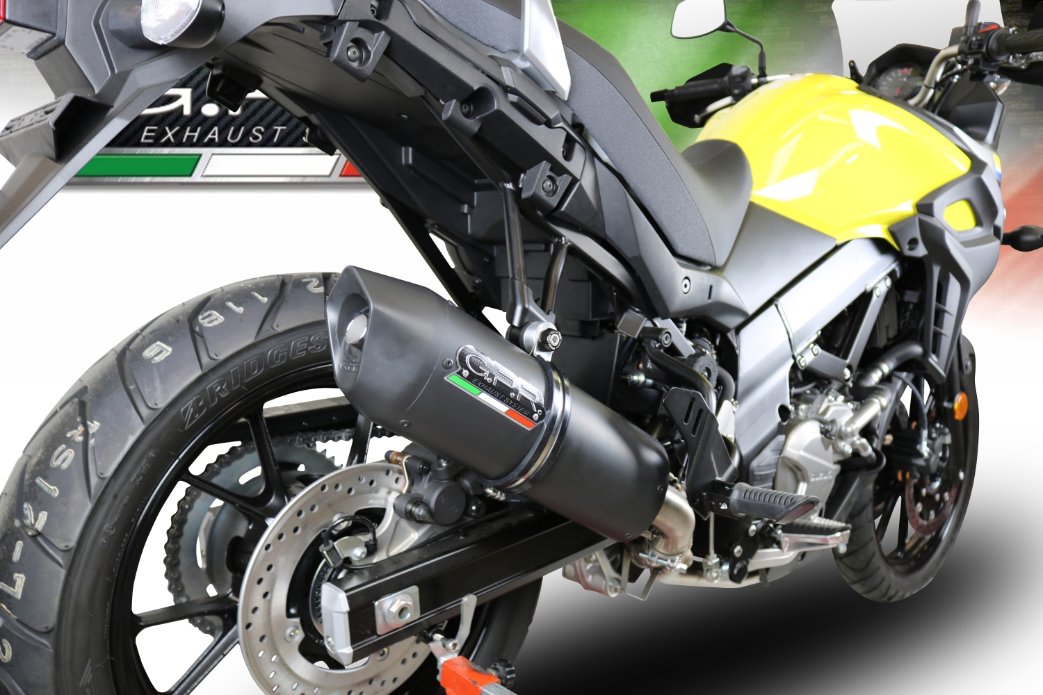 Escape compatível com Suzuki V-Strom 650 2021-2025, Furore Evo4 Nero, Escape homologado semi-completo com db killer removível e com catalisador 