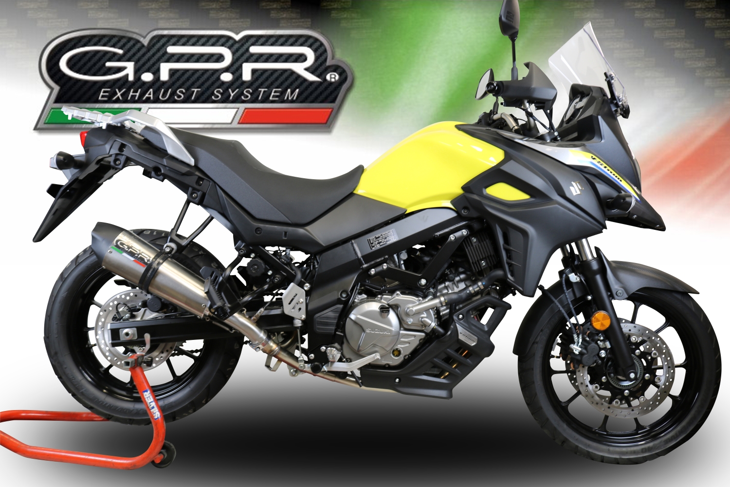 GPR escape compatível com  Suzuki V-Strom DL650 2017-2020, New Grand Prix Evo Titanium, Escape homologado semi-completo com db killer removível e com catalisador 