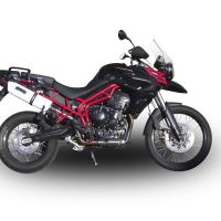 Escape compatível com Triumph Tiger 800 - Xr - Xc - Xrx - Xcx - Xrt - Xca 2011-2016, Albus Ceramic, Escape legal, homologado, silenciador com db killer removível e tubo de ligação específico 
