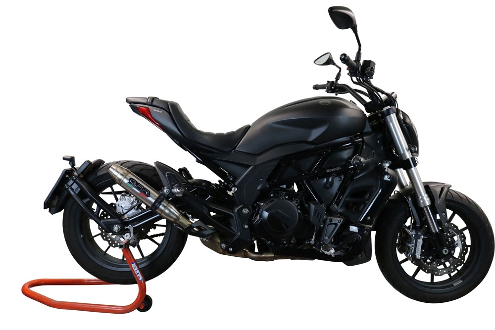 Escape compatível com Benelli 502 C 2019-2020, Deeptone Inox, Escape legal, homologado, silenciador com db killer removível e tubo de ligação específico 