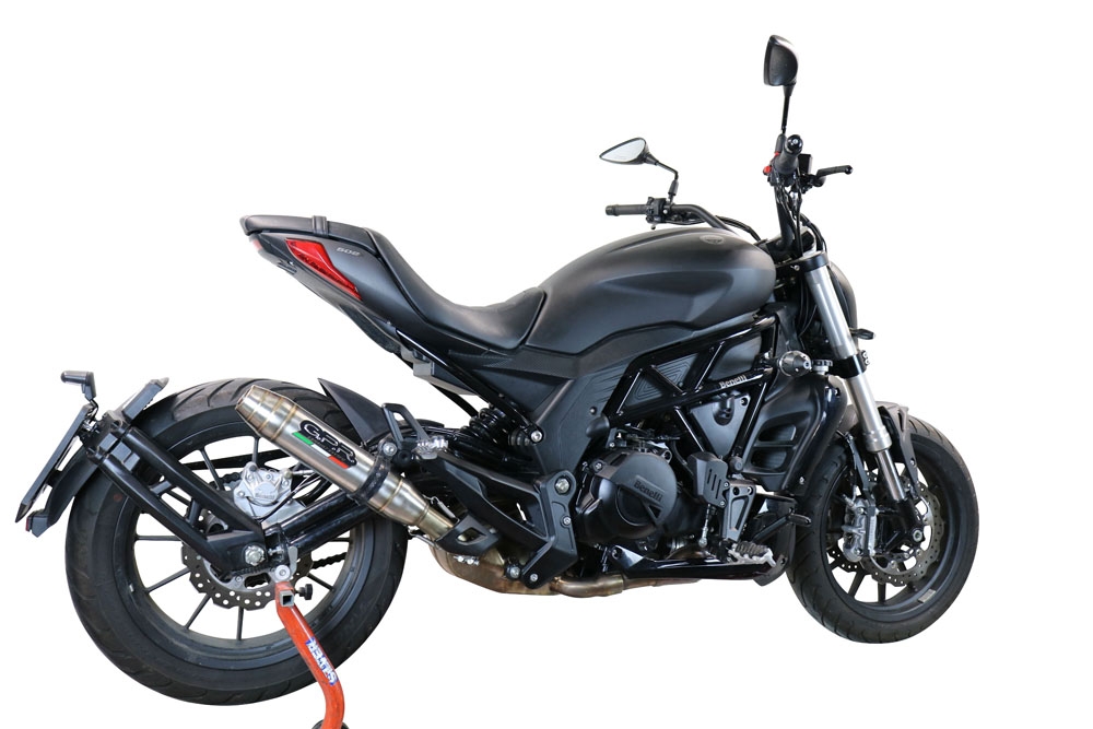 Escape compatível com Benelli 502 C 2019-2020, Deeptone Inox, Escape legal, homologado, silenciador com db killer removível e tubo de ligação específico 