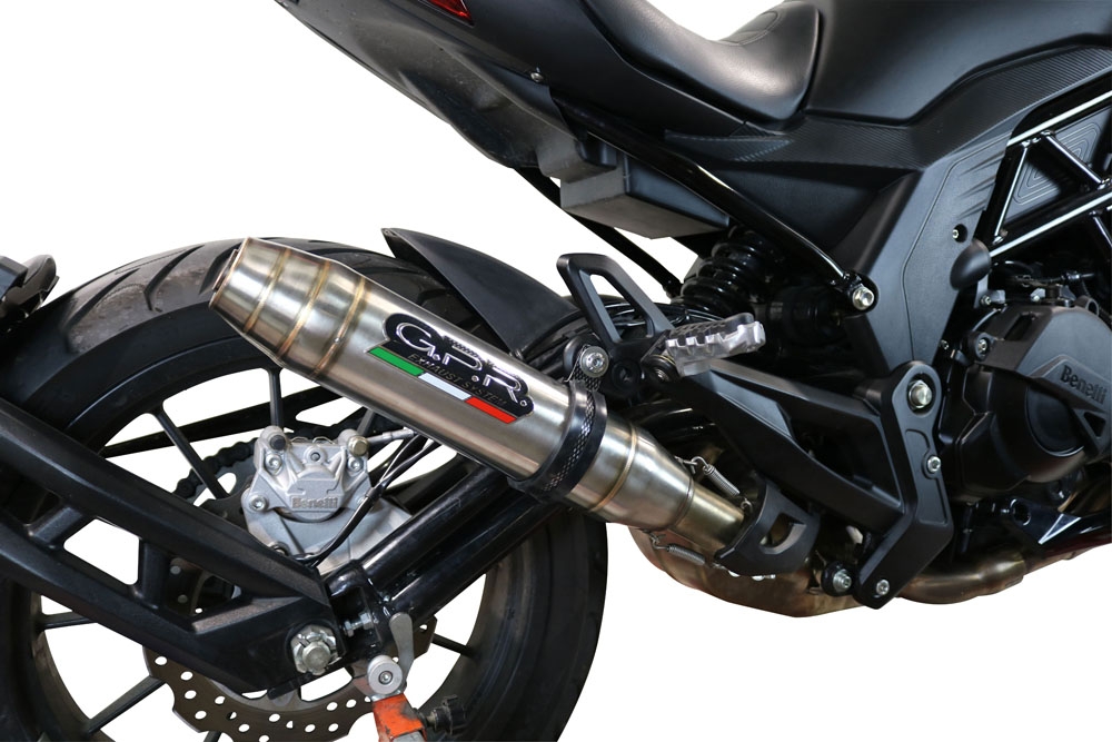 Escape compatível com Benelli 502 C 2019-2020, Deeptone Inox, Escape legal, homologado, silenciador com db killer removível e tubo de ligação específico 