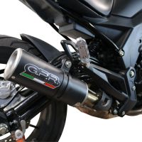 Escape compatível com Benelli 502 C 2021-2024, M3 Black Titanium, Escape legal, homologado, silenciador com db killer removível e tubo de ligação específico 