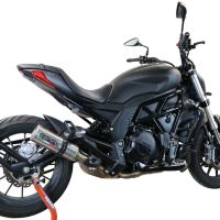 Escape compatível com Benelli 502 C 2019-2020, M3 Inox , Escape legal, homologado, silenciador com db killer removível e tubo de ligação específico 
