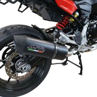 Escape compatível com Bmw F 900 XR-R 2020-2025, Furore Evo4 Nero, Escape legal, homologado, silenciador com db killer removível e tubo de ligação específico 