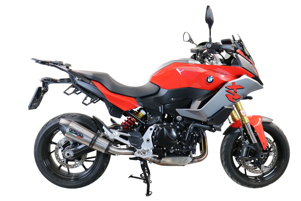 GPR escape compatível com  Bmw F 900 XR-R 2020-2025, New Grand Prix Evo Titanium, Escape legal, homologado, silenciador com db killer removível e tubo de ligação específico 