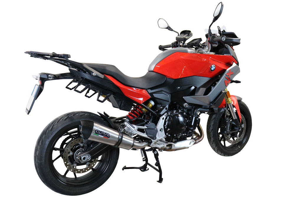 GPR escape compatível com  Bmw F 900 XR-R 2020-2025, New Grand Prix Evo Titanium, Escape legal, homologado, silenciador com db killer removível e tubo de ligação específico 