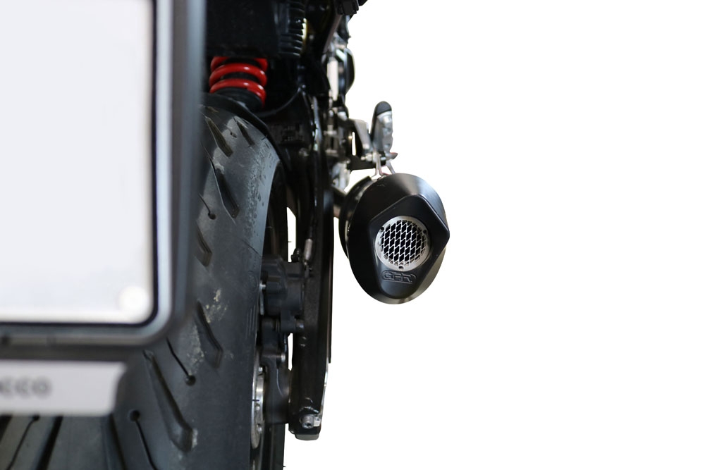 Escape compatível com Bmw F 900 XR-R 2020-2025, Furore Evo4 Nero, Escape legal, homologado, silenciador com db killer removível e tubo de ligação específico 