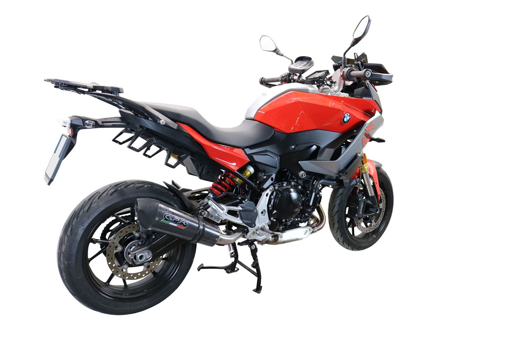 GPR escape compatível com  Bmw F 900 XR-R 2020-2025, New Grand Prix Evo Poppy, Escape legal, homologado, silenciador com db killer removível e tubo de ligação específico 