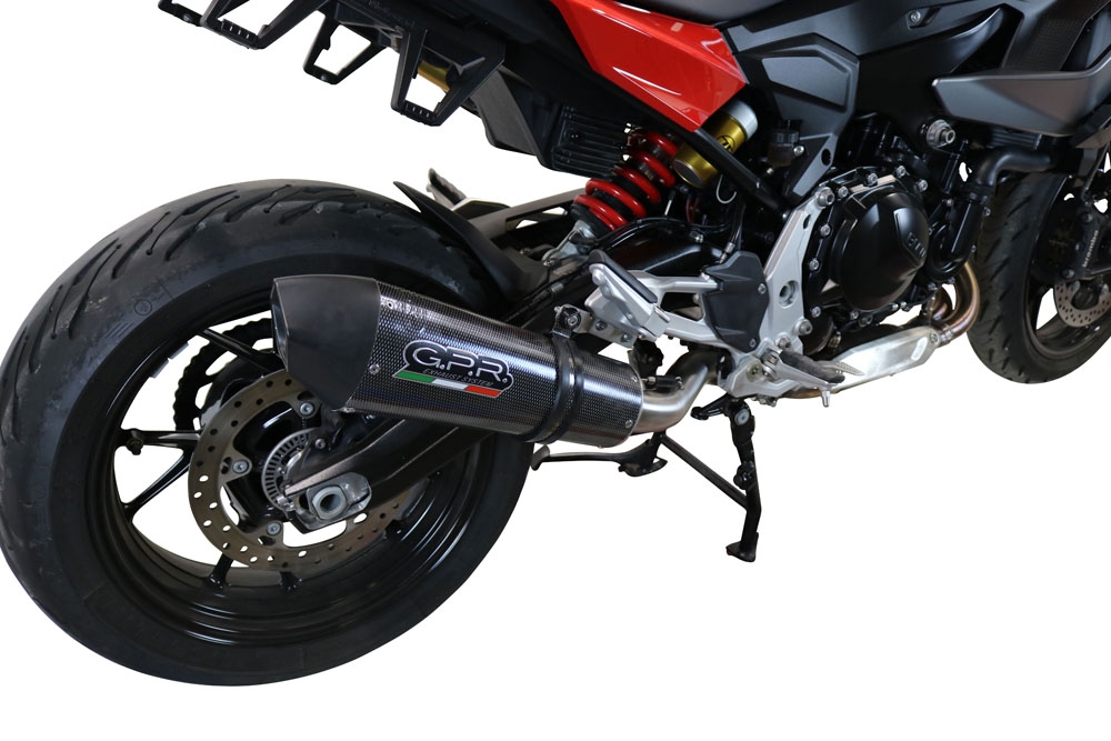 GPR escape compatível com  Bmw F 900 XR-R 2020-2025, New Grand Prix Evo Poppy, Escape legal, homologado, silenciador com db killer removível e tubo de ligação específico 