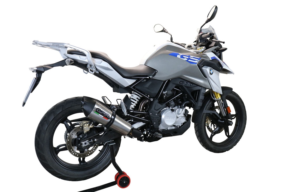 GPR escape compatível com  Bmw G 310 Gs 2022-2024, New Grand Prix Evo Titanium, Sistema homologado com catalisador linha completa, silencioso mais coletor 