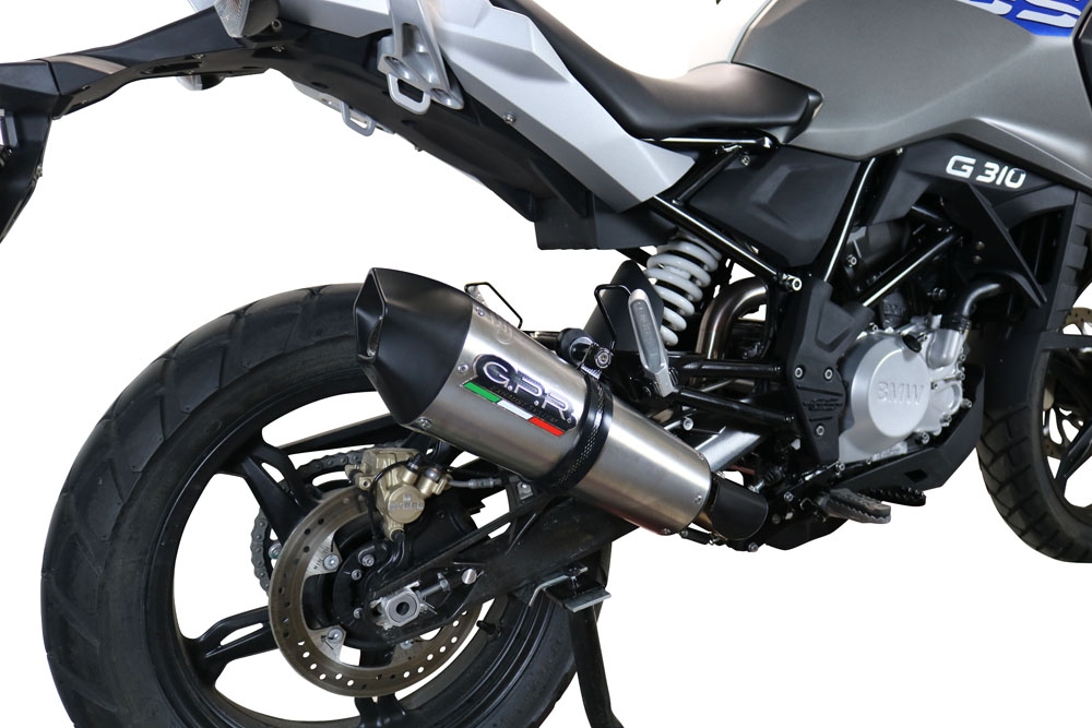 GPR escape compatível com  Bmw G 310 Gs 2022-2024, New Grand Prix Evo Titanium, Sistema homologado com catalisador linha completa, silencioso mais coletor 