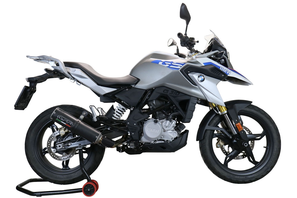 Escape compatível com Bmw G 310 Gs 2022-2024, M3 Black Titanium, Sistema homologado com catalisador linha completa, silencioso mais coletor 