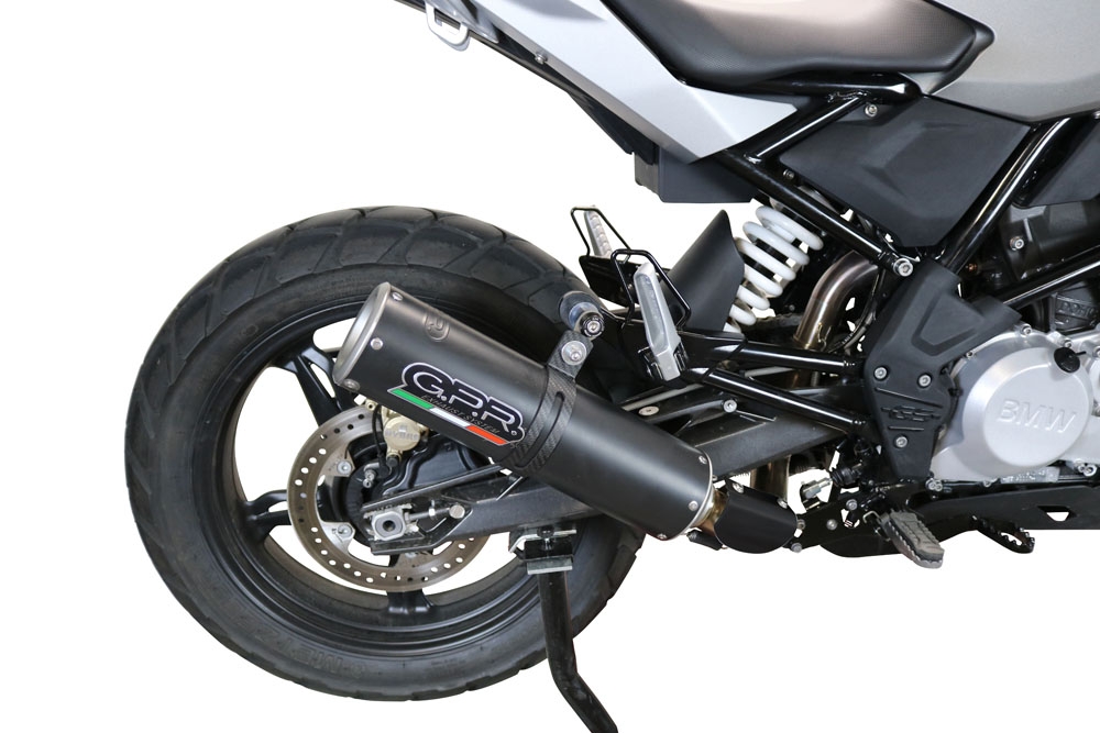 Escape compatível com Bmw G 310 Gs 2022-2024, M3 Black Titanium, Sistema homologado com catalisador linha completa, silencioso mais coletor 