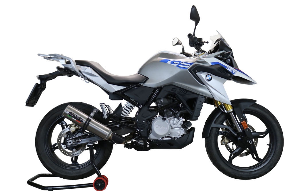 Escape compatível com Bmw G 310 Gs 2017-2021, M3 Titanium Natural, Sistema homologado com catalisador linha completa, silencioso mais coletor 