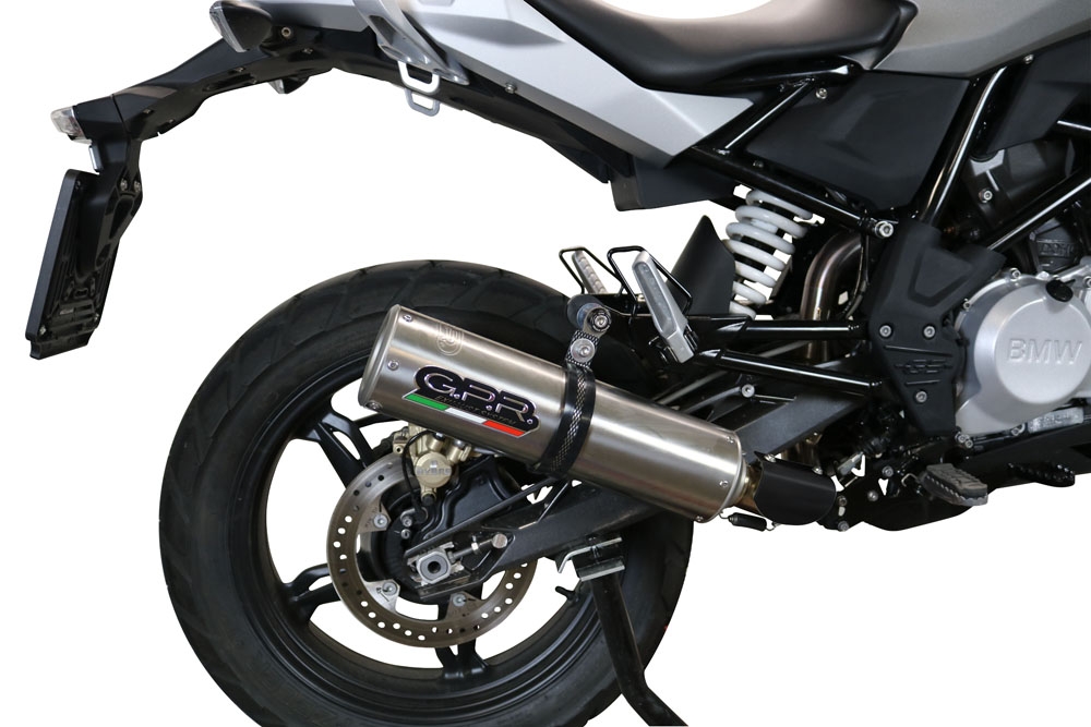 Escape compatível com Bmw G 310 Gs 2017-2021, M3 Titanium Natural, Sistema homologado com catalisador linha completa, silencioso mais coletor 