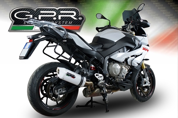 Escape compatível com Bmw S 1000 XR -M 2015-2016, Albus Ceramic, Escape legal, homologado, silenciador com db killer removível e tubo de ligação específico 