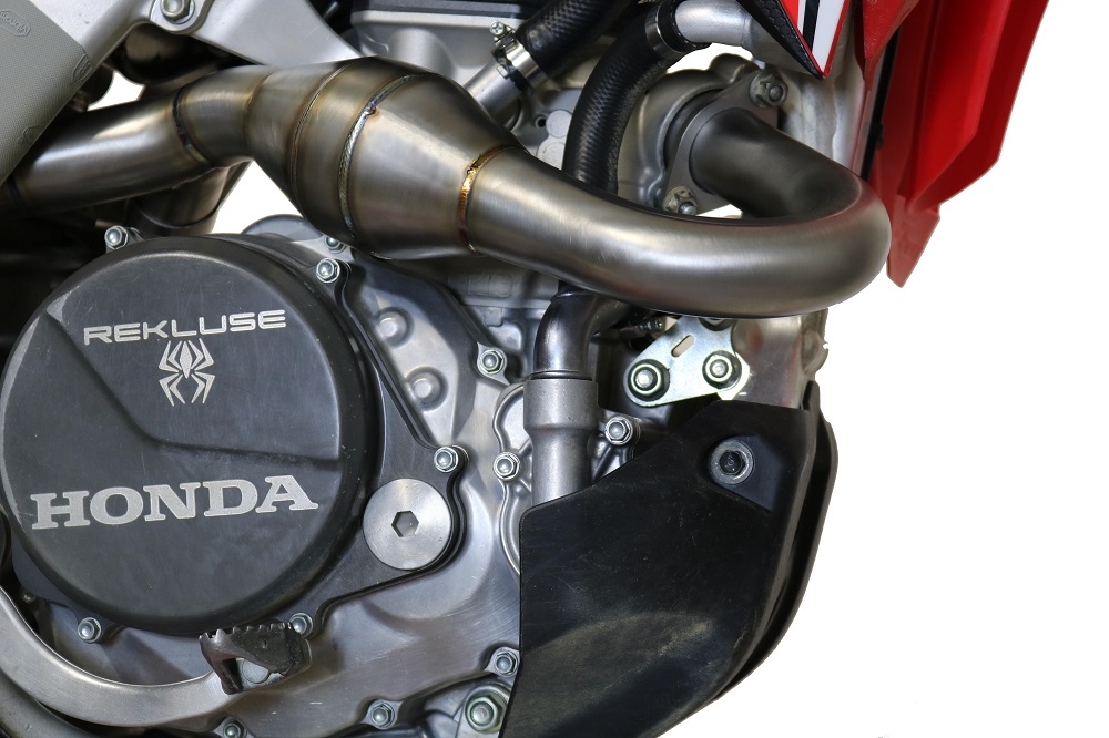 Escape compatível com Honda Crf 450 R-RX 2017-2020, Pentacross Inox, Escape Racing, linha completa, silenciador duplo com db killer removível 
