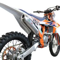 Escape compatível com Ktm 500 XW-F 2024-2024, Pentacross Inox, Escape racing linha completa, silencioso mais coletor com dbkiller, não homologado 