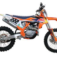Escape compatível com Gas Gas MC 450F 2021-2023, Pentacross FULL Titanium, Escape racing linha completa, silencioso mais coletor com dbkiller, não homologado 
