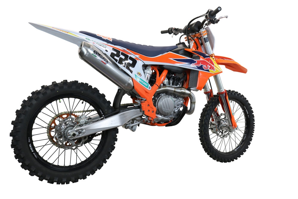 Escape compatível com Gas Gas MC 450F 2021-2023, Pentacross FULL Titanium, Escape racing linha completa, silencioso mais coletor com dbkiller, não homologado 