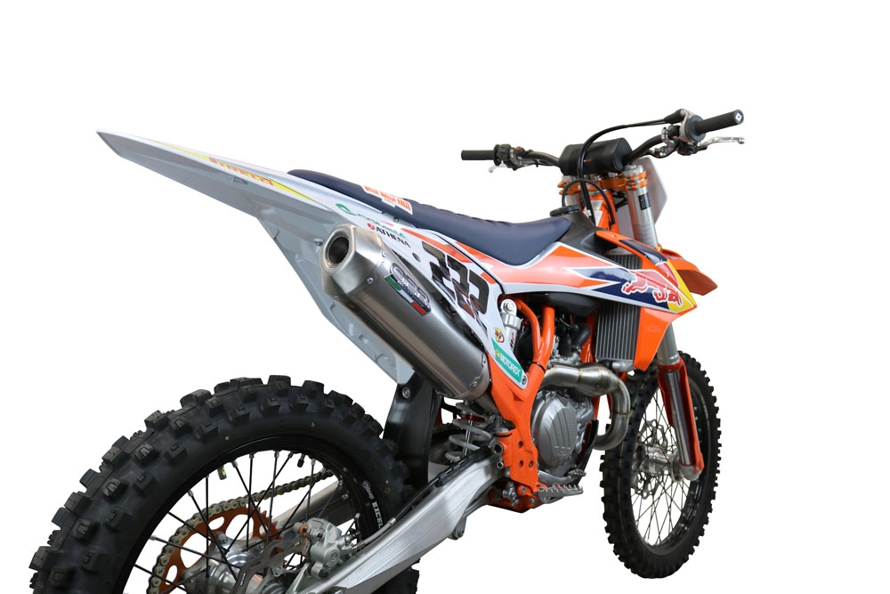 Escape compatível com Gas Gas MC 450F 2021-2023, Pentacross FULL Titanium, Escape racing linha completa, silencioso mais coletor com dbkiller, não homologado 