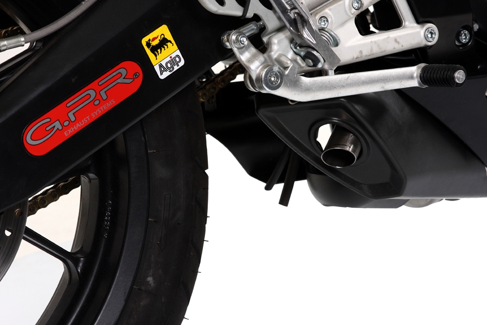 GPR escape compatível com  Derbi Gpr 125 2009-2010, Alluminio Ghost, Sistema homologado com catalisador linha completa, silencioso mais coletor 