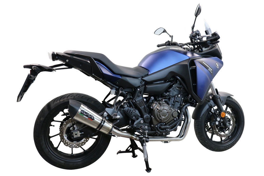 Escape compatível com Yamaha Tracer 7 2021-2024, Gpe Ann. titanium, Escape racing linha completa, silencioso mais coletor com dbkiller, não homologado 